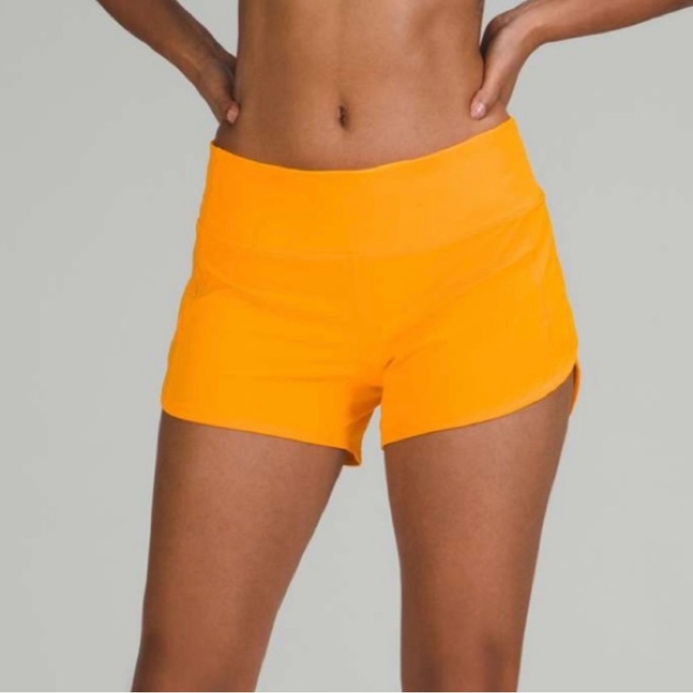 Women's Orange Athletic Shorts